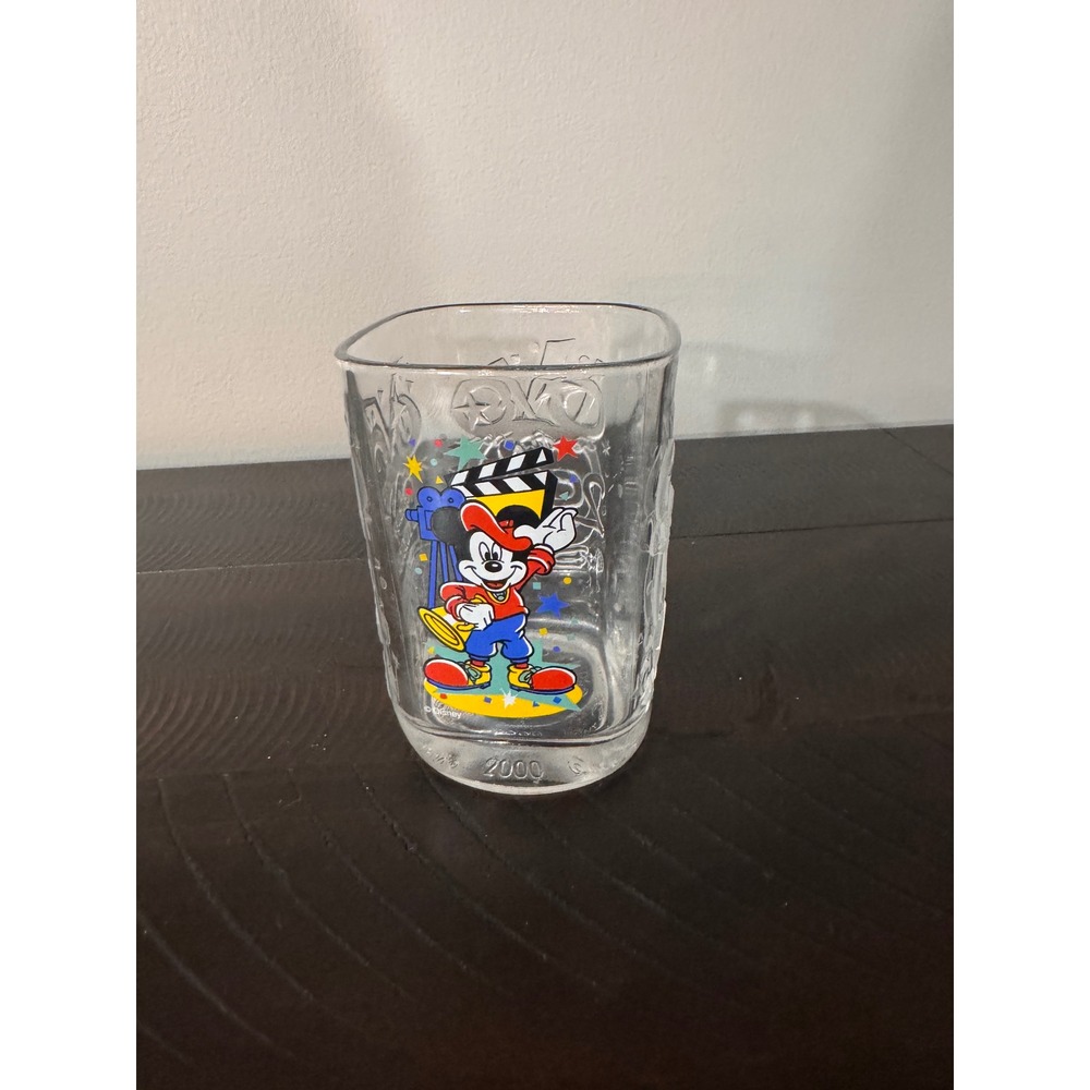 McDonalds Disney World 2000 Celebration Glass Mickey Mouse Director Vintage